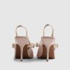 Pink Pearl Flower Slingback Court Heels
