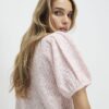 Pink Puff Sleeve Cardigan