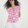 Pink Shell Print Beach Top