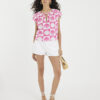 Pink Shell Print Beach Top