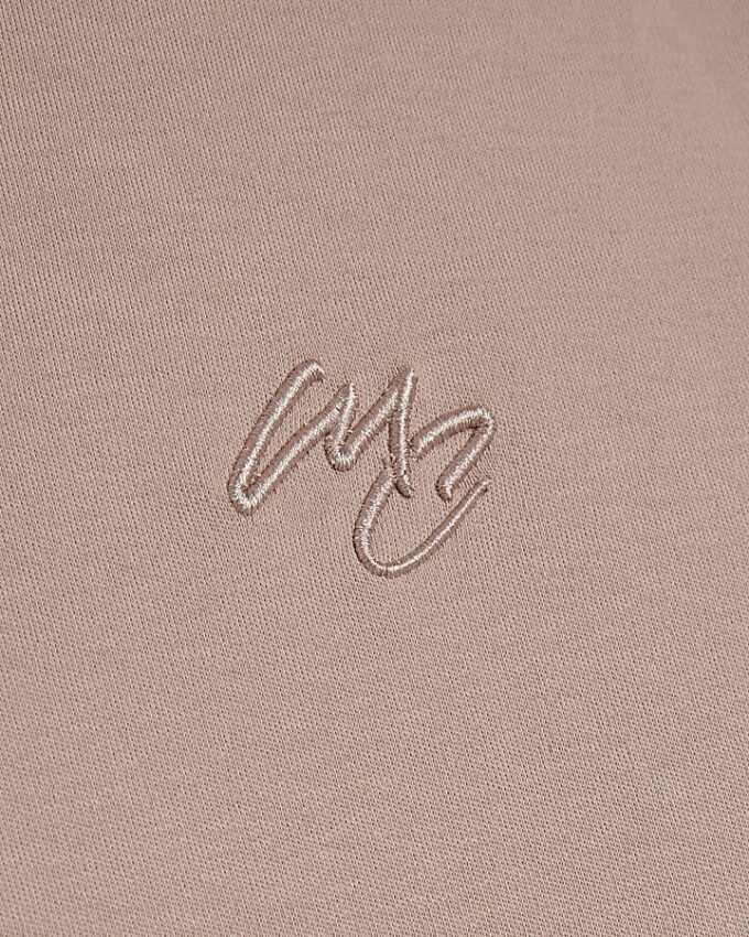 Pink Slim Fit MCM Embroidered T-Shirt