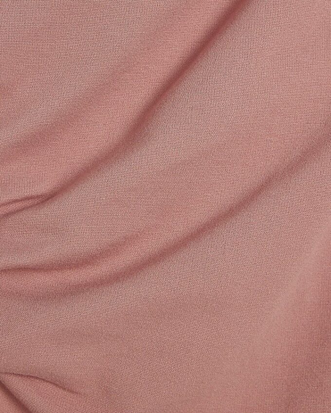 Pink Stretchy Draped Midi Dress