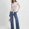 Pink Waisted Cardigan