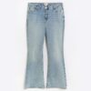 Plus Blue High Waist Flare Jeans