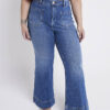 Plus blue high waisted flared jeans
