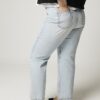 Plus blue high waisted relaxed straight jeans