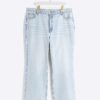 Plus blue high waisted relaxed straight jeans