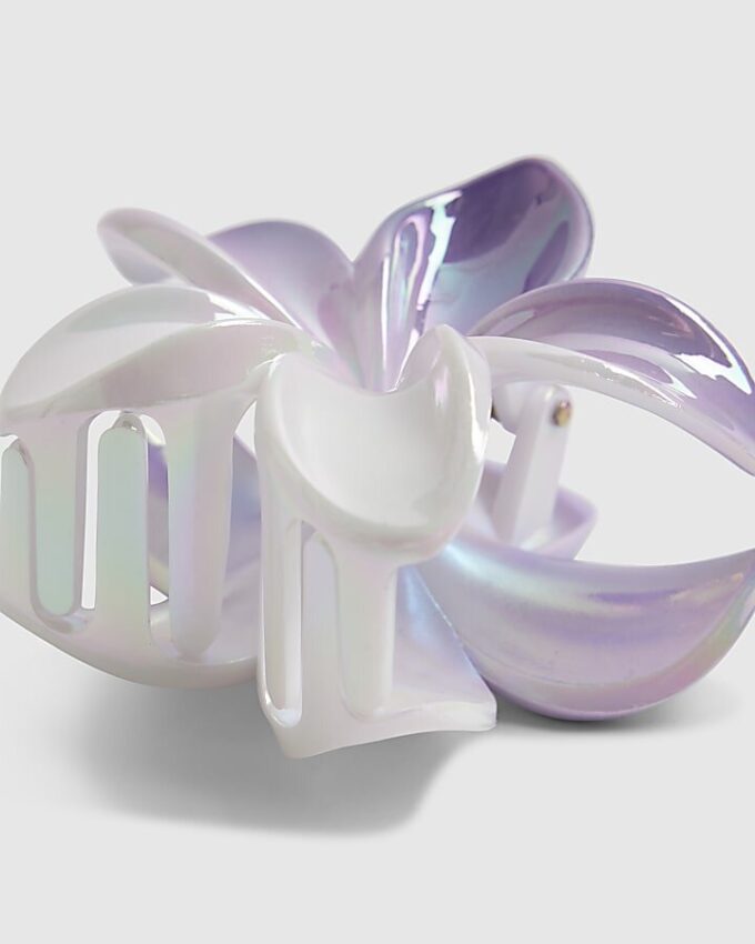 Purple Ombre Floral Hair Claw