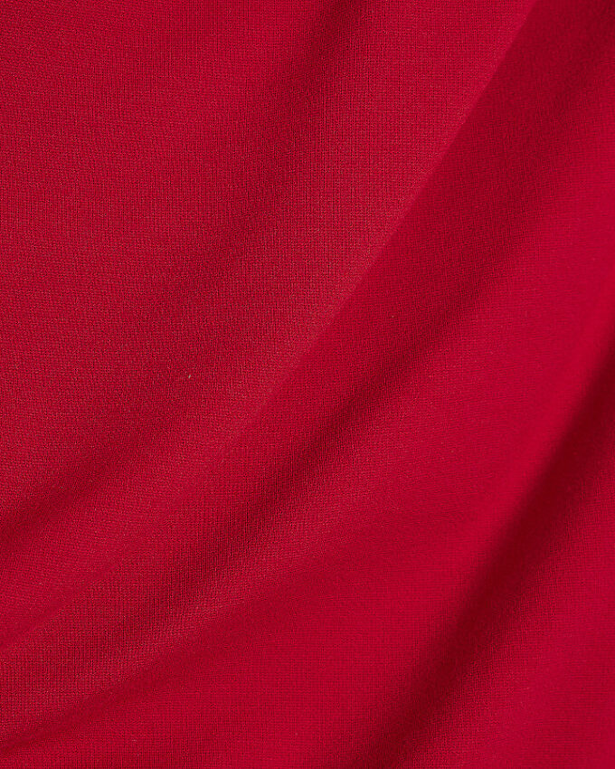 Red Draped Midi Dress