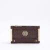 Red Embossed RR Monogram Print Purse