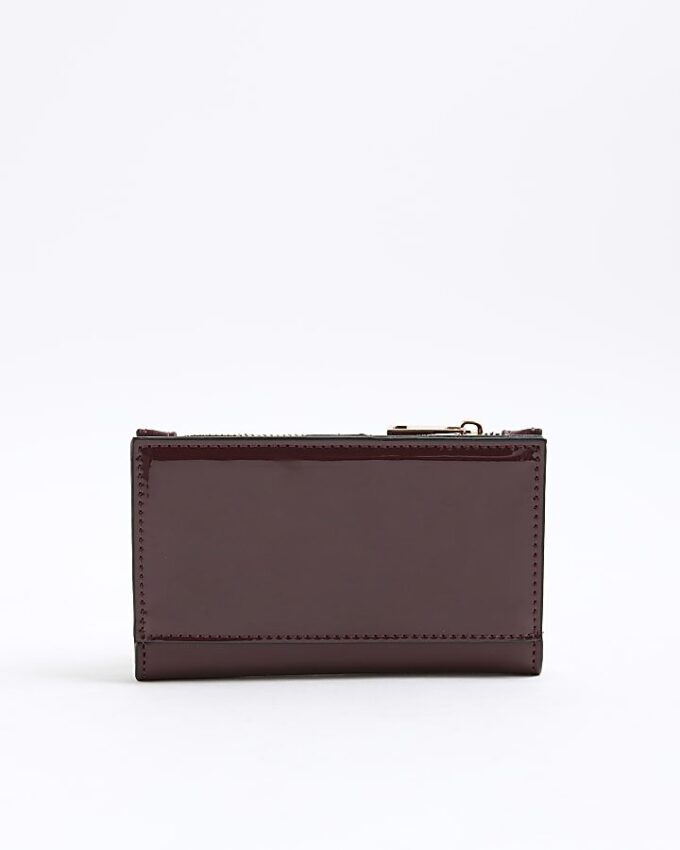 Red Embossed RR Monogram Print Purse
