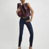 Red Faux Leather Shell Top