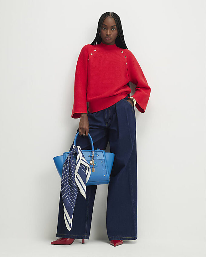 Red High Neck jumper