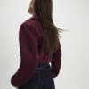 Red Lace Up Sweatshirt