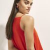 Red Linen Blend Tank Top