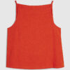 Red Linen Blend Tank Top