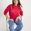 Red Long Sleeve Boston Sweatshirt