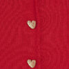 Red Long Sleeve Cropped Heart Cardigan