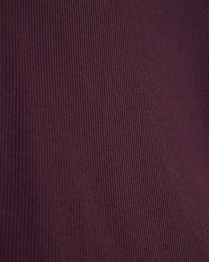 Red Long Sleeve Scallop Trim Top