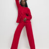 Red Longline Structured Cardigan