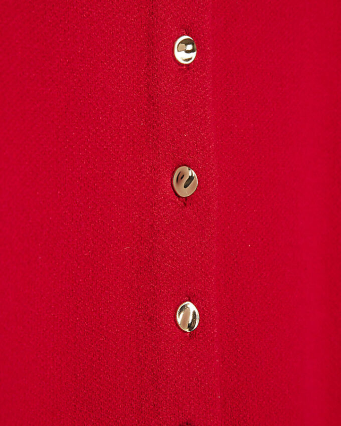 Red Longline Structured Cardigan
