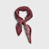 Red Plisse Paisley Print Neck Scarf