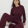 Red Premium Long Sleeve Tie Front Top