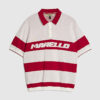 Red Slim Fit Marello Stripe Polo Shirt