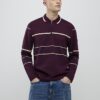 Red Slim Fit Stripe Polo Shirt