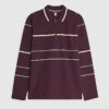 Red Slim Fit Stripe Polo Shirt