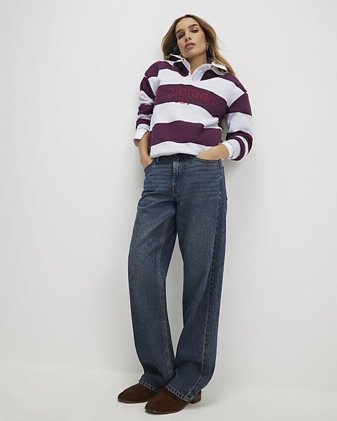 Red Stripe Colorado Rugby Sweatshirt