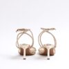 Rose Gold Diamante Strappy Heeled Sandals