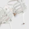 Silver Caged Back Heeled Sandals