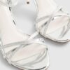 Silver Caged Back Heeled Sandals
