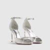 Silver Closed Back Heeled Sandals