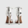 Silver Closed Back Heeled Sandals