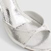Silver Closed Back Heeled Sandals
