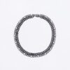 Silver colour multirow chunky necklace