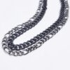 Silver colour multirow chunky necklace