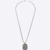 Silver Dragon Tag Necklace