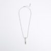 Silver Japanese Bar Pendant Necklace
