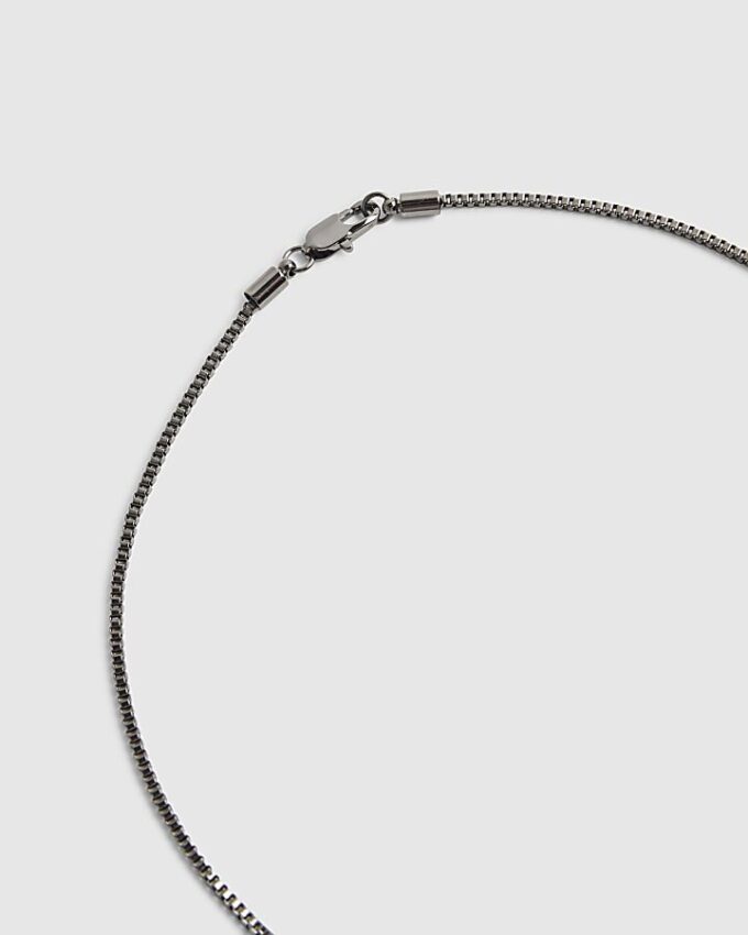 Silver Metal Double Dog Tag Necklace