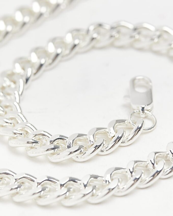 Silver plated chain necklace