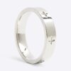 Silver stainless steel chain link ring