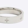 Silver stainless steel chain link ring