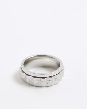 Silver Stainless Steel Chain Ring
