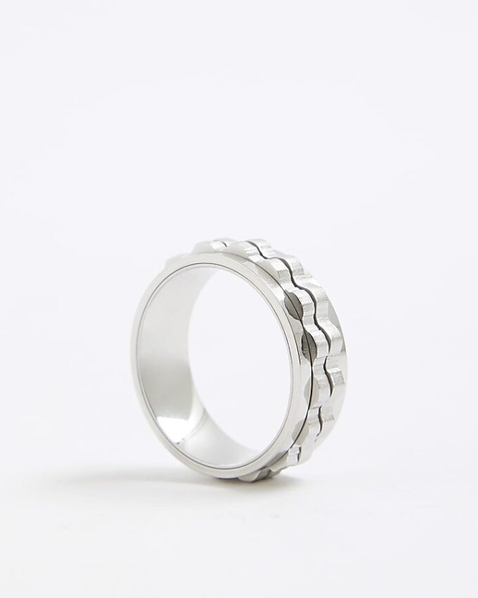 Silver Stainless Steel Chain Ring