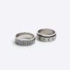 Silver stainless steel pack of 2 rings