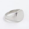 Silver Steel Signet Ring