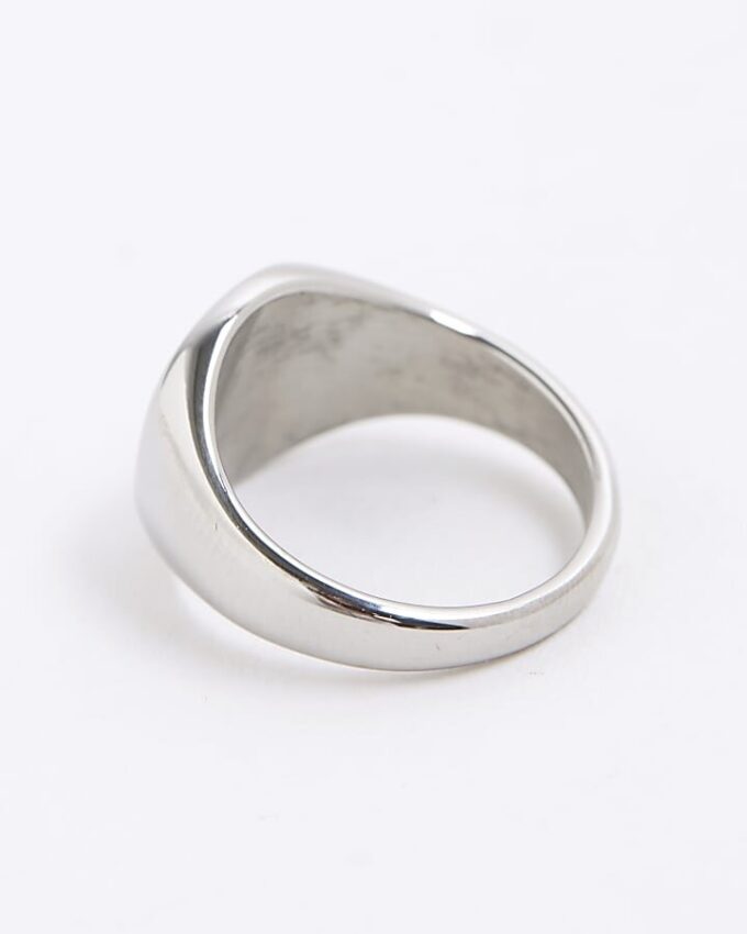 Silver Steel Signet Ring